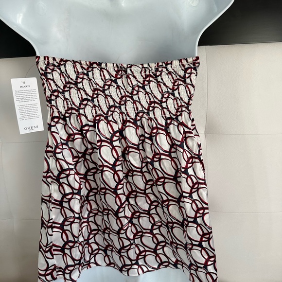 GUESS Silk Halter Strapless Top Red
White Blue large - Picture 4 of 11